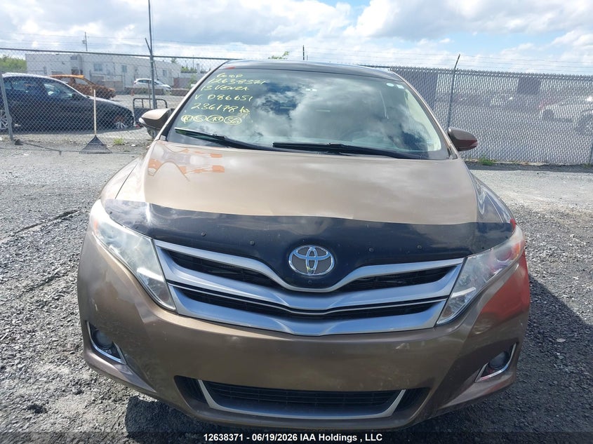 2013 Toyota Venza Base V6 VIN: 4T3BK3BB1DU086651 Lot: 12638371