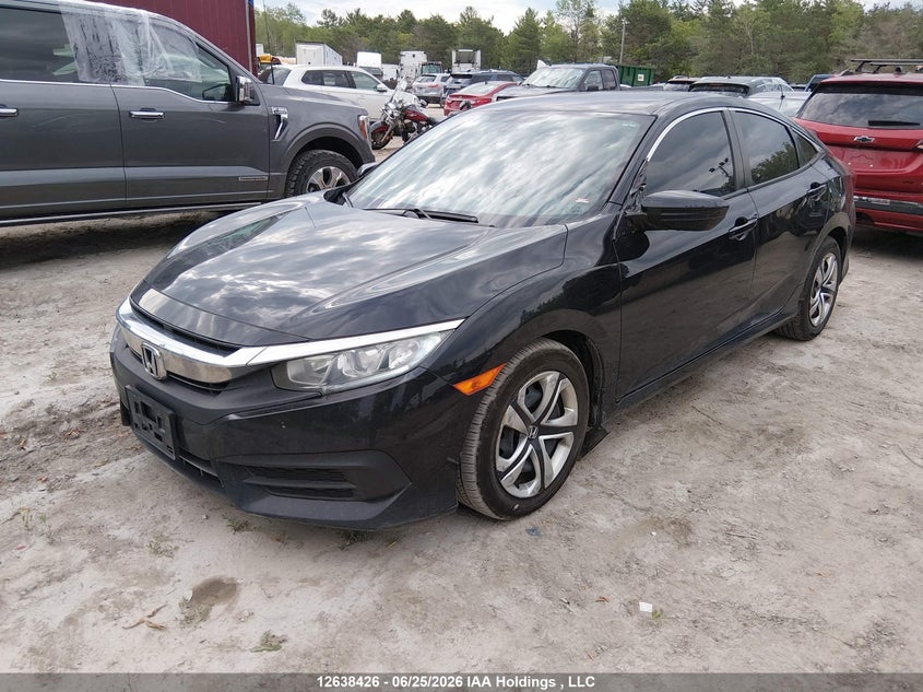 2018 Honda Civic, Right Rear, IAAI, VIN 2HGFC2F50JH008758 — photo 2