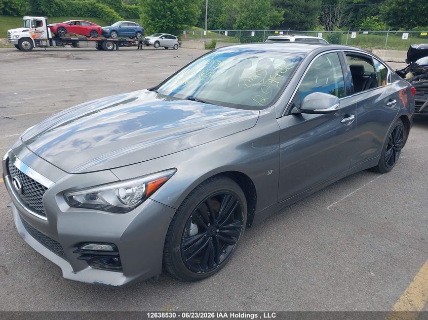 2015 Infiniti Q50 Sport, Left Side, IAAI, VIN JN1BV7ARXFM415332 — photo 2
