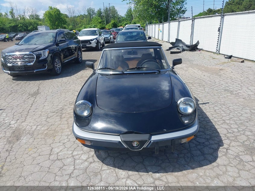 1987 ALFA ROMEO SPIDER CABRIO 2.0L I4 FI DOHC F