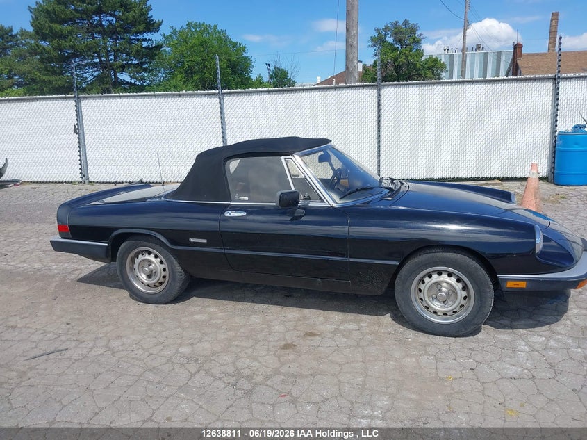 1987 ALFA ROMEO SPIDER CABRIO 2.0L I4 FI DOHC F