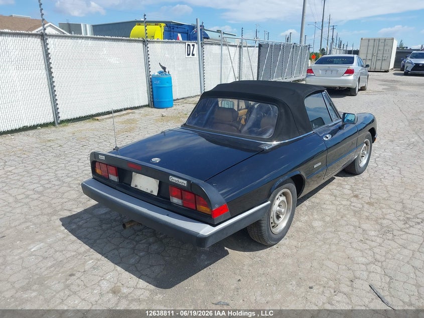 1987 ALFA ROMEO SPIDER CABRIO 2.0L I4 FI DOHC F