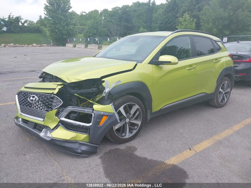 2019 Hyundai Kona Ultimate, Удар спереди, IAAI, VIN KM8K5CA50KU338009 — фото 2