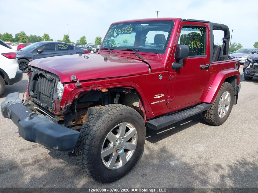 2013 Jeep Wrangler, Удар спереду, IAAI, VIN 1C4AJWBG1DL593080 — фото 2
