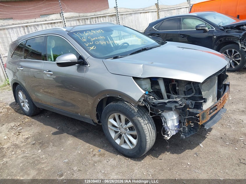 2016 KIA SORENTO SPORT UTILITY VEHICLE 2.0L I-4 DI, DOHC, VVT, TURBO, 240HP