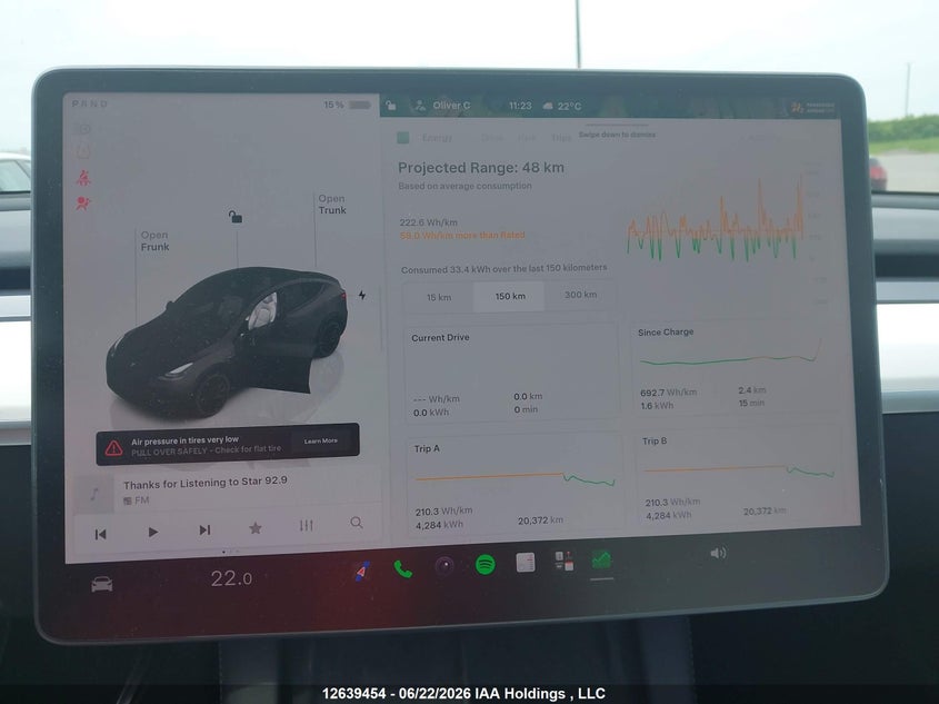2022 TESLA MODEL Y SPORT UTILITY VEHICLE ELECTRIC