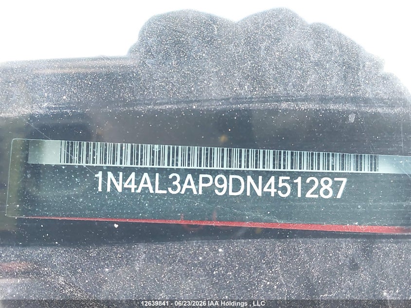 2013 Nissan Altima 2.5/S/Sv/Sl VIN: 1N4AL3AP9DN451287 Lot: 12639841