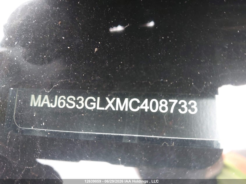 2021 Ford Ecosport Se VIN: MAJ6S3GLXMC408733 Lot: 12639859