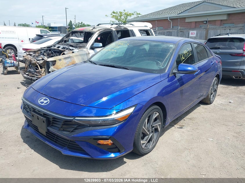 2024 Hyundai Elantra Hybrid Luxury W/Two-Tone Interior, Rear, IAAI, VIN KMHLN4DJ6RU100095 — photo 2