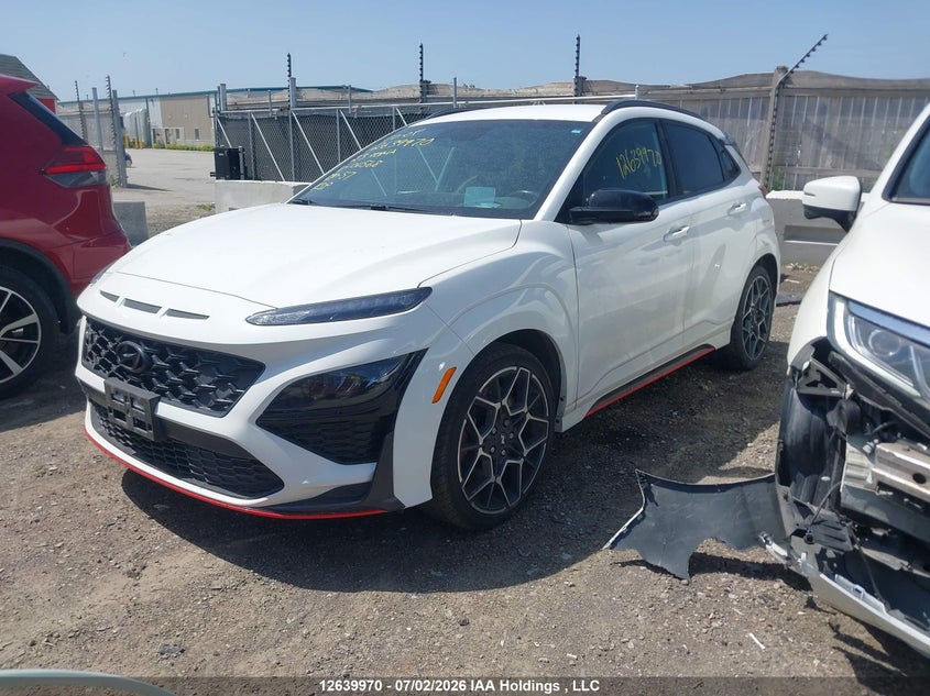 2023 Hyundai Kona N 2.0T, Rear, IAAI, VIN KM8KH3AC5PU011568 — photo 2