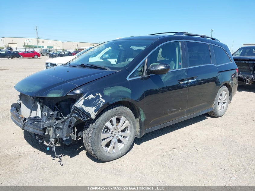 2014 Honda Odyssey, Удар спереду, IAAI, VIN 5FNRL5H60EB505453 — фото 2