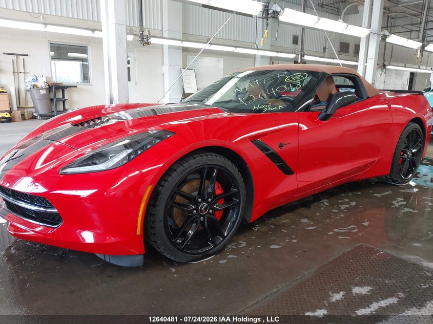 Vin: 1g1yf3d75f5124358, lot: 3041376, chevrolet corvette stingray 20152