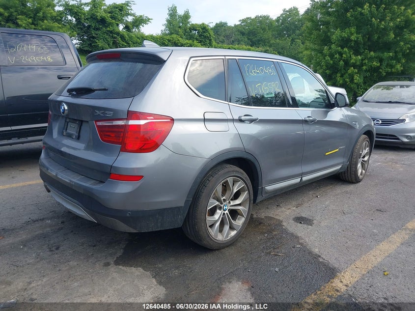 Vin: 5uxwx9c58h0t15592, lot: 3041380, bmw x3 xdrive28i 20174