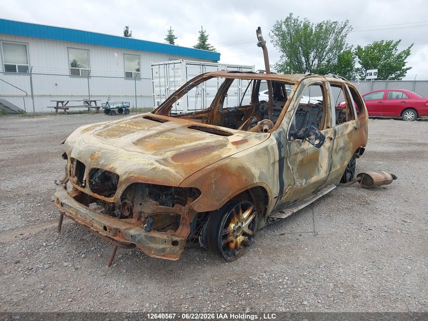 2004 BMW X5, Полностью сгорел, IAAI, VIN 5UXFA13594LU43609 — фото 2