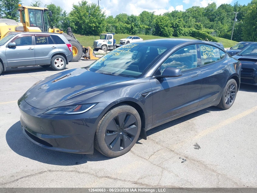 2025 Tesla Model 3, Затопление, IAAI, VIN 5YJ3E1EB1SF889393 — фото 2