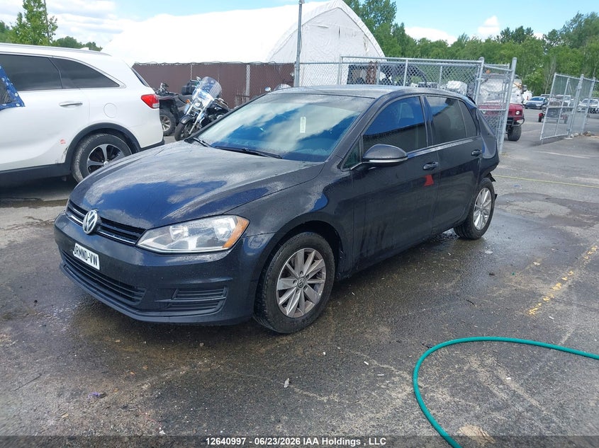 2016 Volkswagen Golf, Лівий зад, IAAI, VIN 3VW217AU9GM033258 — фото 2