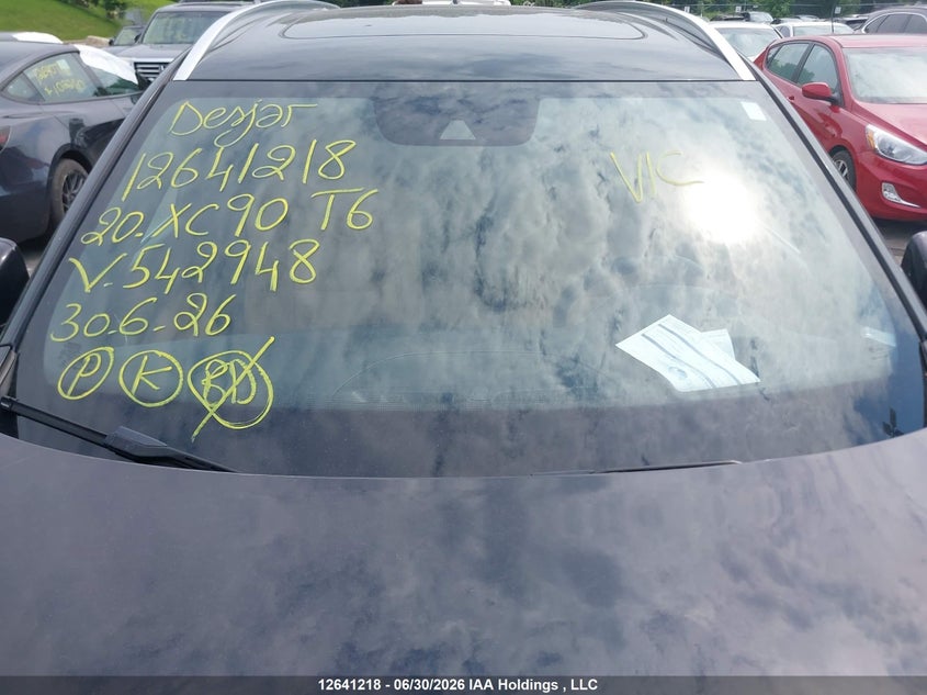 2020 Volvo Xc90 T6 Inscription VIN: YV4A22PL2L1542948 Lot: 12641218