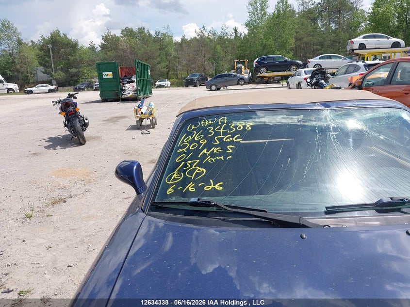2001 Mazda Mx-5 Miata 1.8 VIN: JM1NB353010209566 Lot: 12634338X