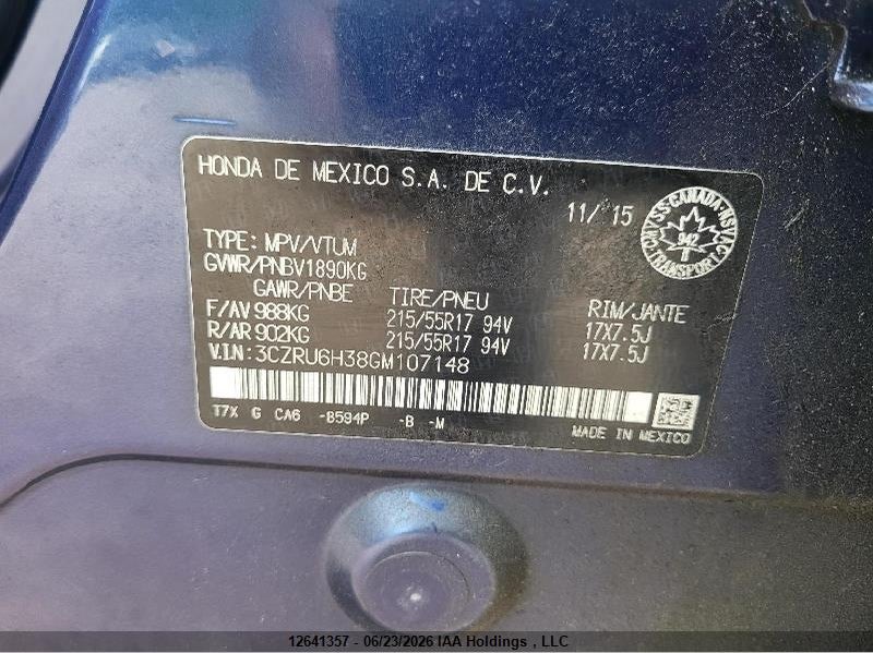 2016 HONDA HR-V LX - zdjęcie 9