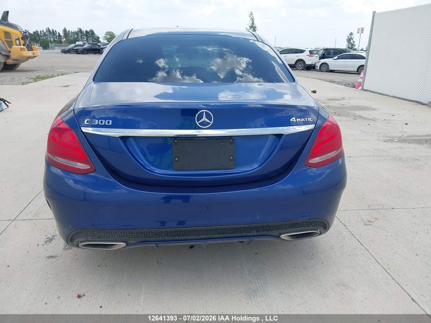 2017 Mercedes-Benz C 300 4Matic VIN: 55SWF4KB5HU186709 Lot: 12641393