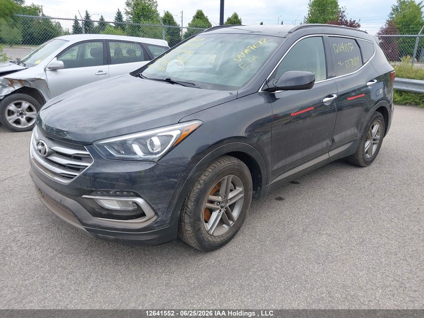 2018 Hyundai Santa Fe, Water, IAAI, VIN 5XYZT3LB8JG557084 — photo 2