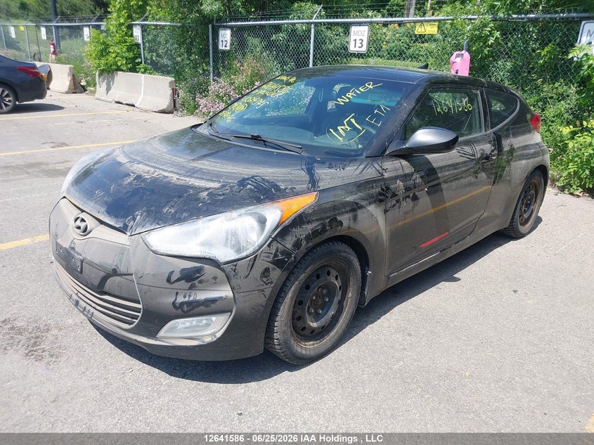 2012 Hyundai Veloster, Затопление, IAAI, VIN KMHTC6AD7CU024345 — фото 2