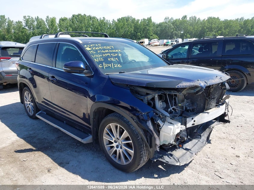 Vin: 5tdjkrfh6fs109522, lot: 3042560, toyota highlander xle 2015 img_1