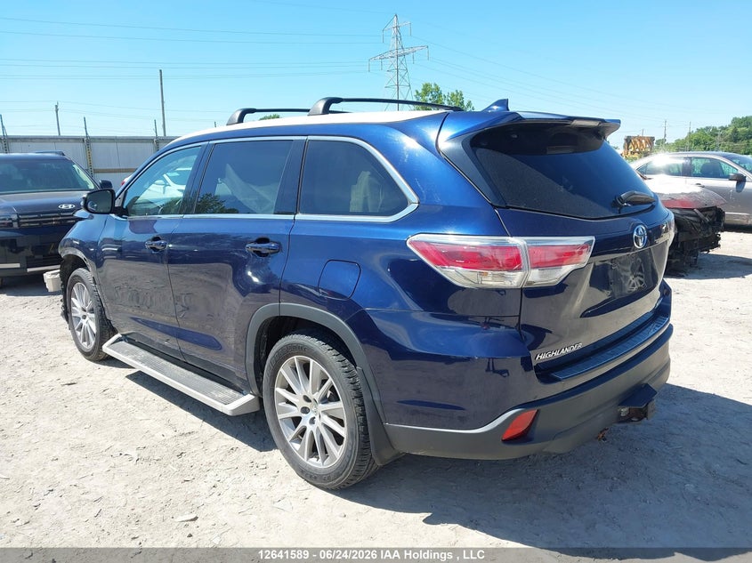 Vin: 5tdjkrfh6fs109522, lot: 3042560, toyota highlander xle 20153