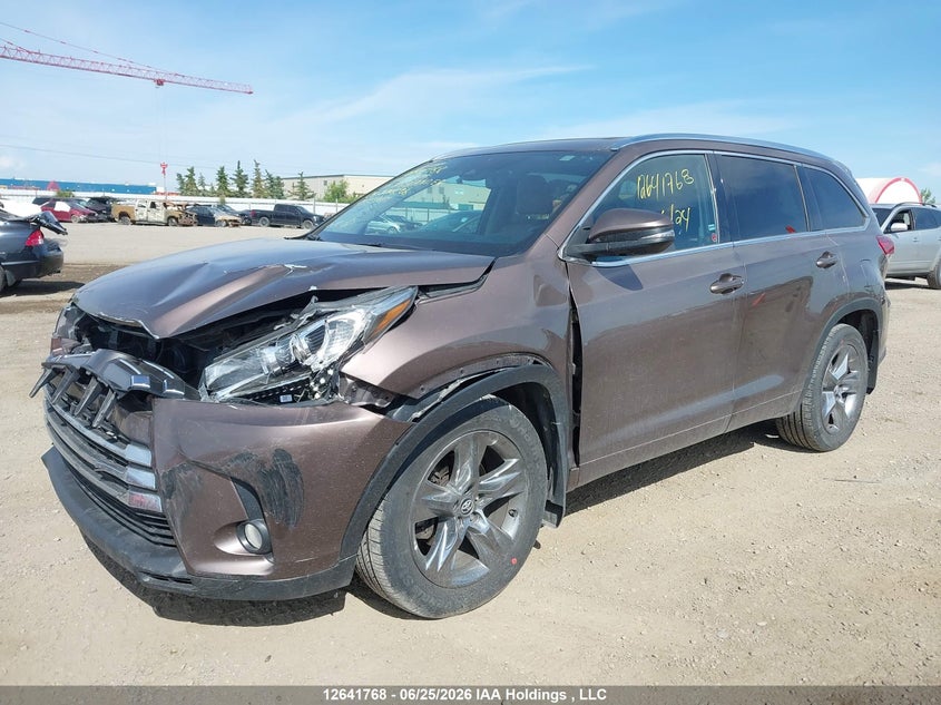 2017 Toyota Highlander, Удар спереди, IAAI, VIN 5TDDZRFH9HS483375 — фото 2