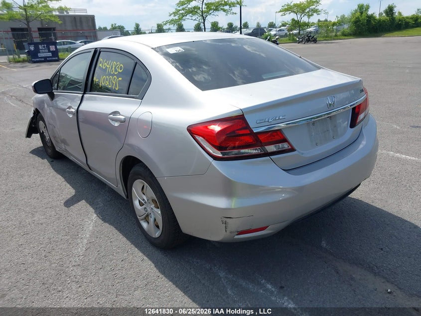 Vin: 19xfb2f55fe102395, lot: 3042805, honda civic ex 20153