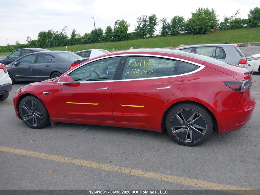 2020 Tesla Model 3 Standard Range Plus VIN: 5YJ3E1EA2LF789425 Lot: 12641891