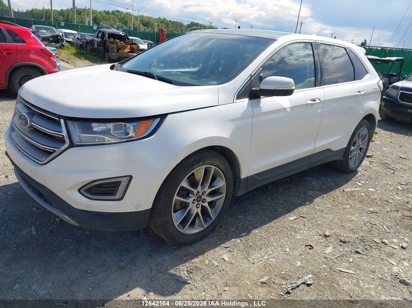 Vin: 2fmpk4k8xfbb74972, lot: 3043214, ford edge titanium 20152