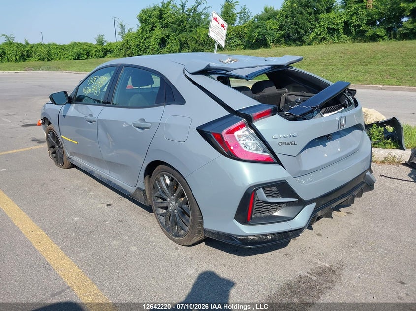 Vin: shhfk7h48mu300783, lot: 3043270, honda civic sport 20213