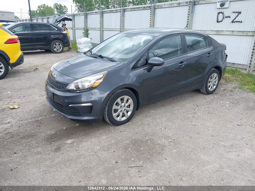 2016 Kia Rio, Левый зад, IAAI, VIN KNADM4A32G6534661 — фото 2