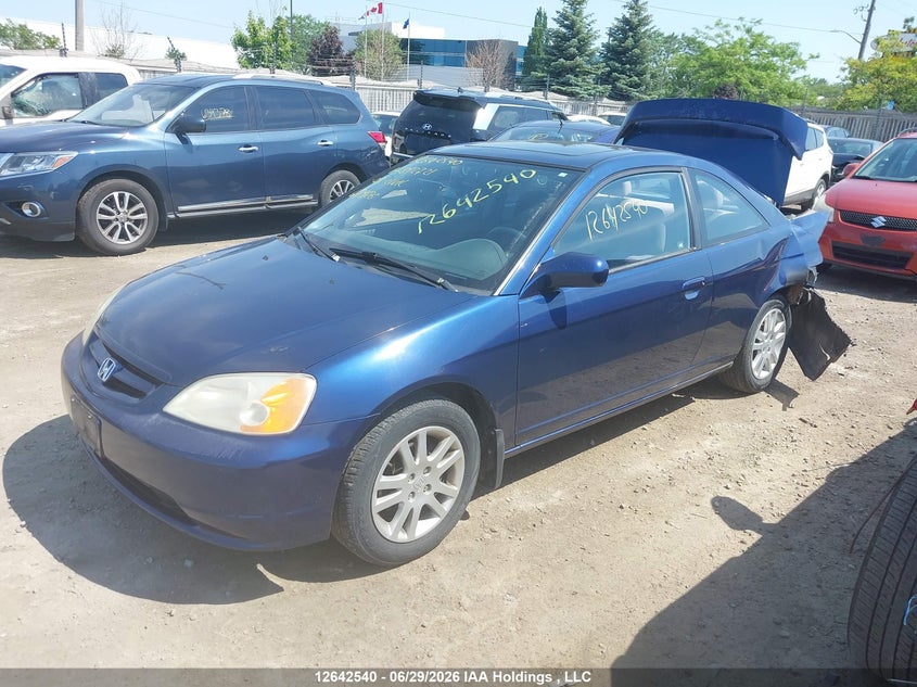 2003 Honda Civic, Rear, IAAI, VIN 1HGEM21983L812721 — photo 2