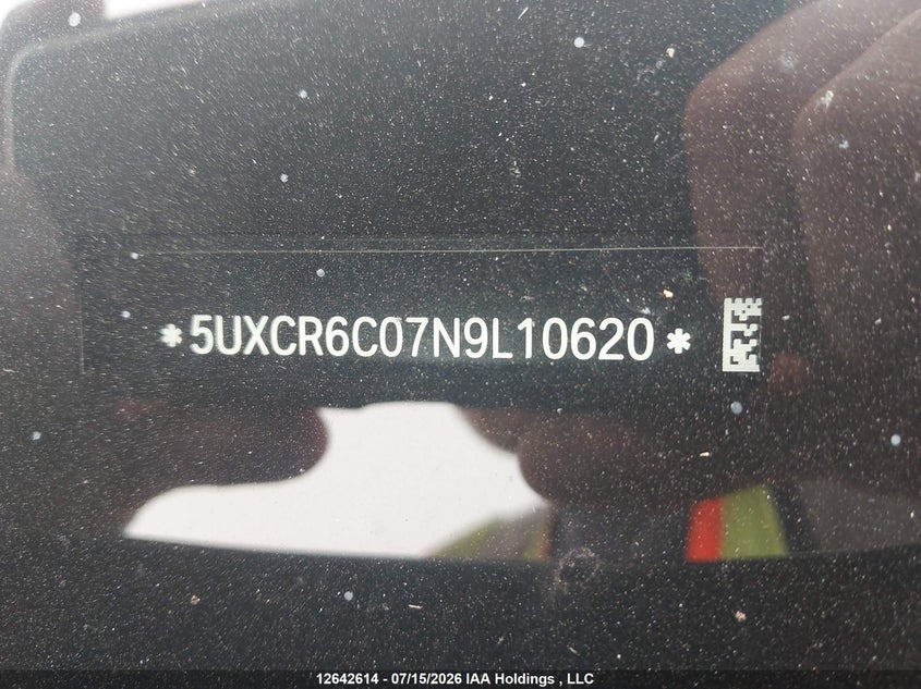 2022 BMW X5 xDrive40I VIN: 5UXCR6C07N9L10620 Lot: 12642614