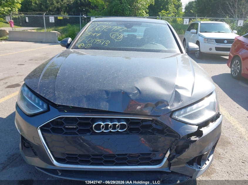 2023 AUDI A4 SEDAN 2.0L I-4 DI, DOHC, VVT, TURBO, 261HP