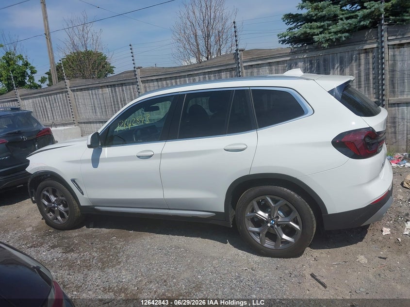 2022 BMW X3 SPORT UTILITY VEHICLE 2.0L I-4 DI, DOHC, VVT, TURBO, 248HP
