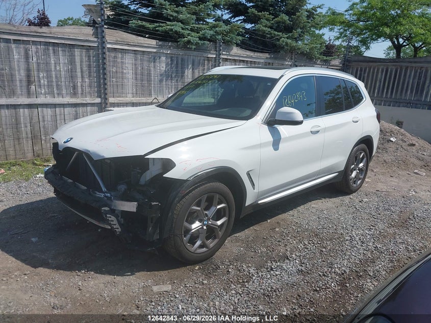 2022 BMW X3 SPORT UTILITY VEHICLE 2.0L I-4 DI, DOHC, VVT, TURBO, 248HP