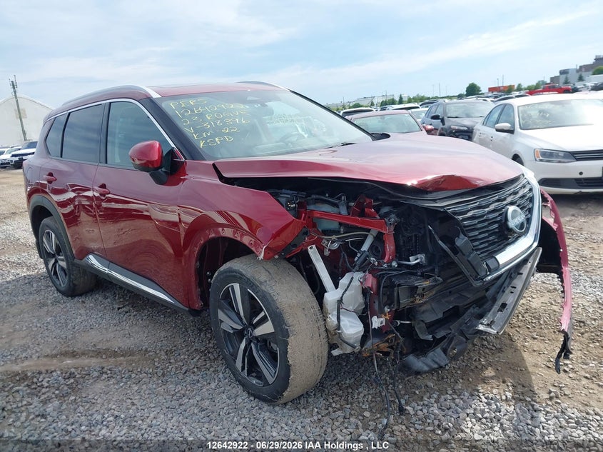 2023 Nissan Rogue Platinum, Удар спереди, IAAI, VIN JN8BT3DD3PW318396