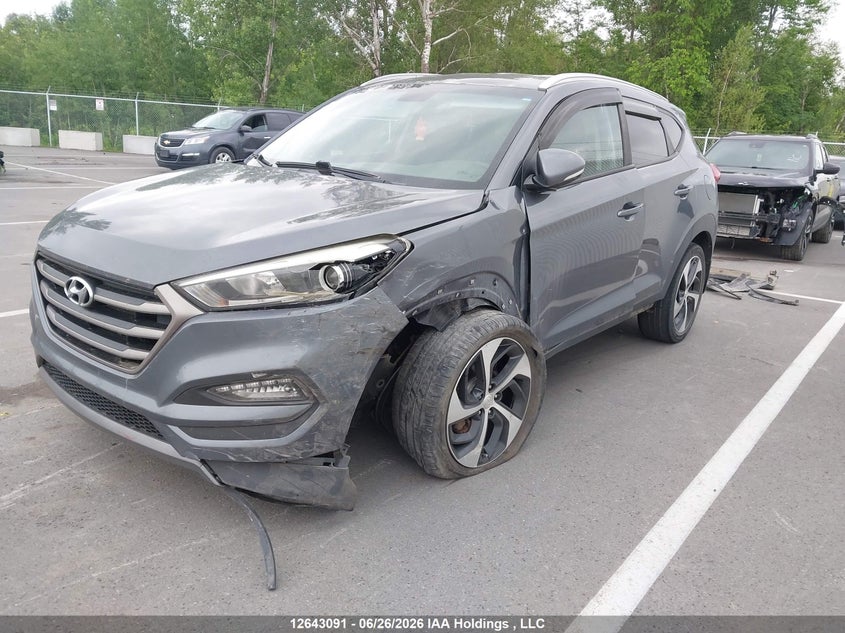 2016 Hyundai Tucson, Удар спереди, IAAI, VIN KM8J3CA29GU234326 — фото 2