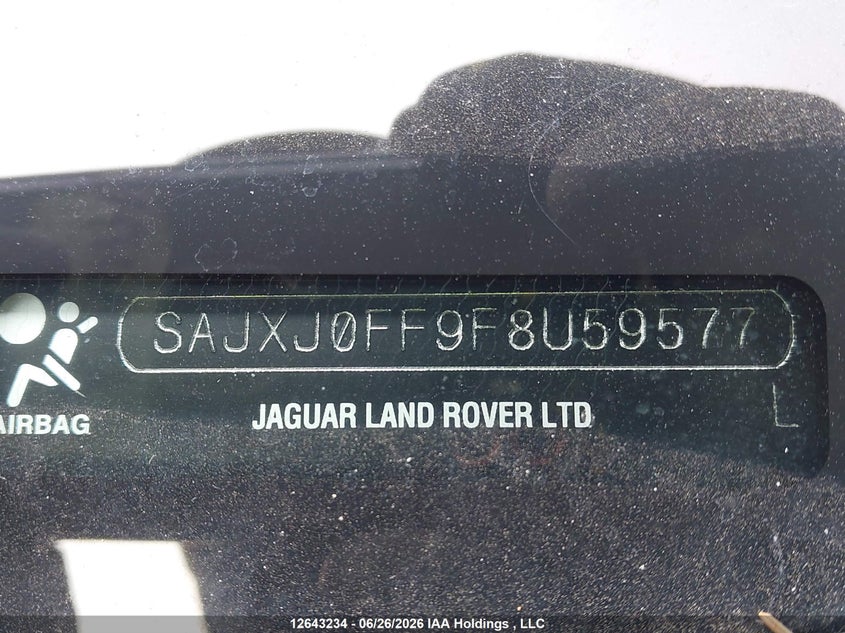 2015 JAGUAR XF SEDAN 3.0L V-6 DI, DOHC, VVT, SUPERCHARGER, 340HP