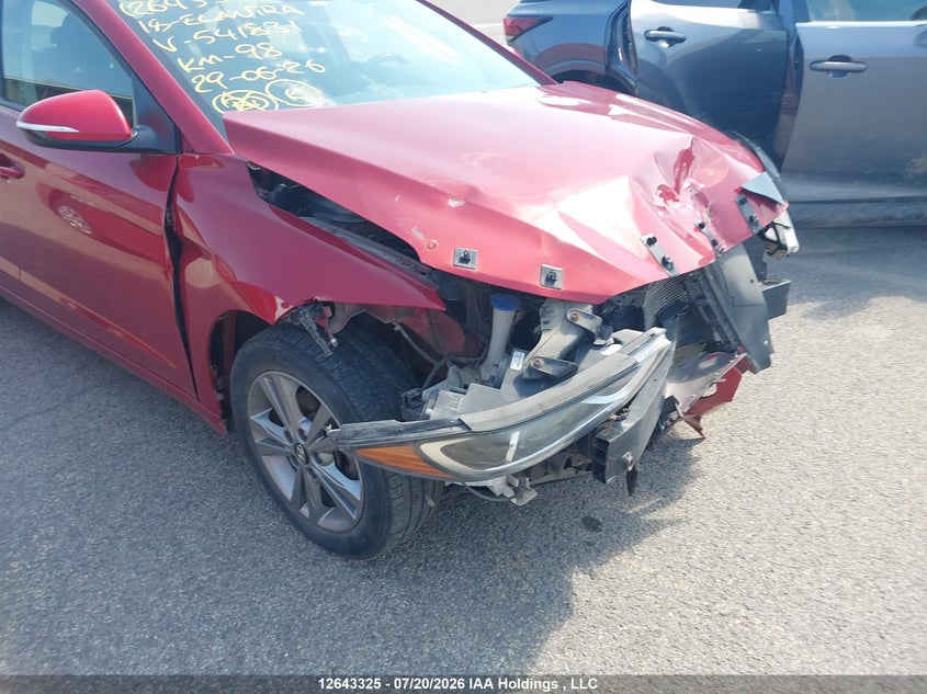 2018 Hyundai Elantra Sel/Value/Limited VIN: KMHD84LF7JU541831 Lot: 12643325