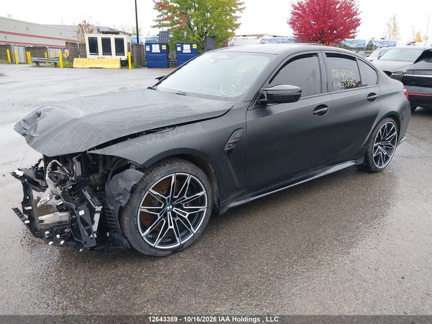 2027 BMW M3 Competition, Front, IAAI, VIN WBS33HJ02VFW75850 — photo 2