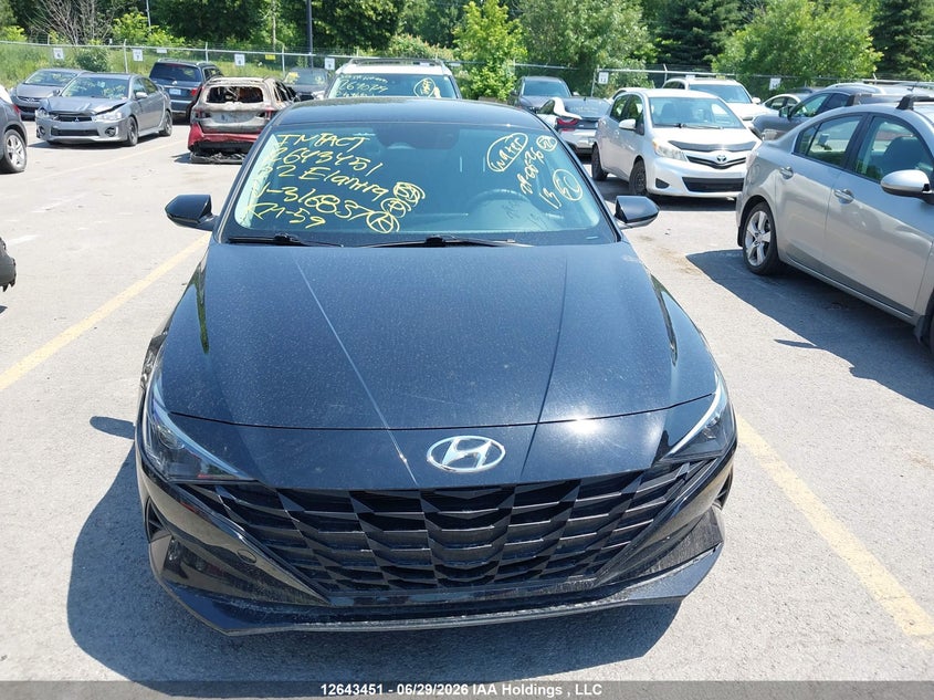 2022 Hyundai Elantra Essential Ivt With Hyundai Smartsense Package VIN: KMHLM4AG0NU316837 Lot: 12643451