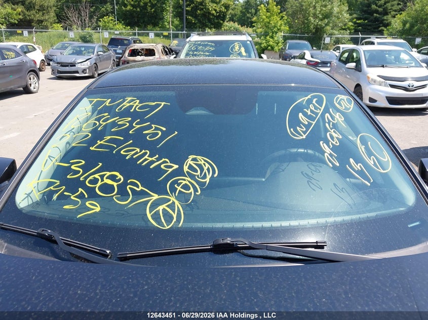 2022 Hyundai Elantra Essential Ivt With Hyundai Smartsense Package VIN: KMHLM4AG0NU316837 Lot: 12643451