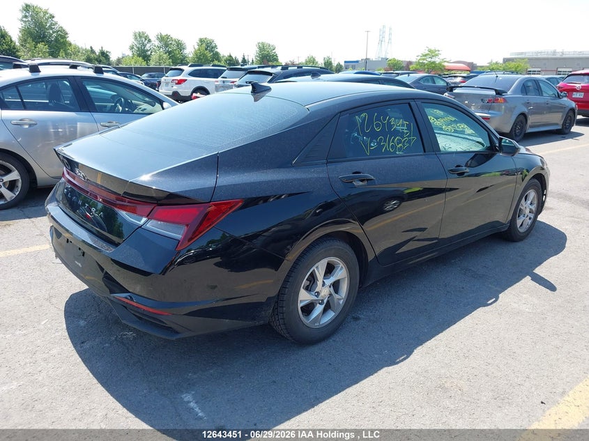 2022 Hyundai Elantra Essential Ivt With Hyundai Smartsense Package VIN: KMHLM4AG0NU316837 Lot: 12643451
