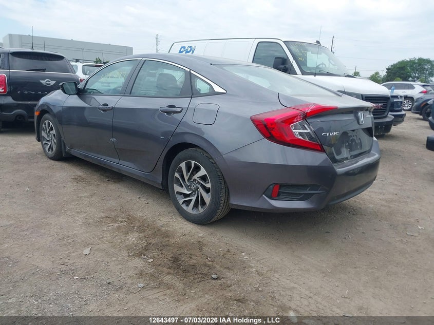 Vin: 2hgfc2f80jh011010, lot: 3044645, honda civic ex 20183