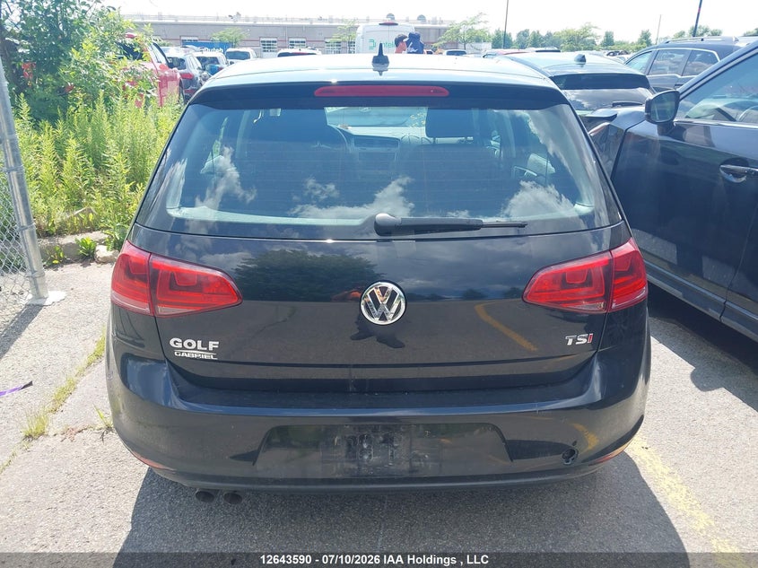 2016 Volkswagen Golf 1.8 Tsi Comfortline/1.8 Tsi Highline/1.8 Tsi Trendline VIN: 3VW217AU1GM068022 Lot: 12643590