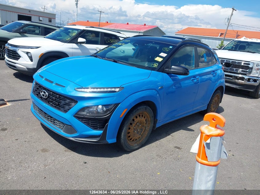 2022 Hyundai Kona, Вилучене, IAAI, VIN KM8K3CA36NU849801 — фото 2